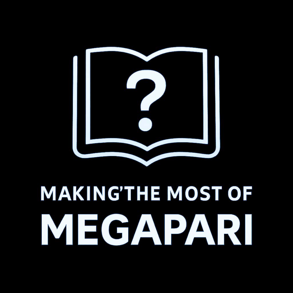 A badge illustrating the guide for using Megapari.