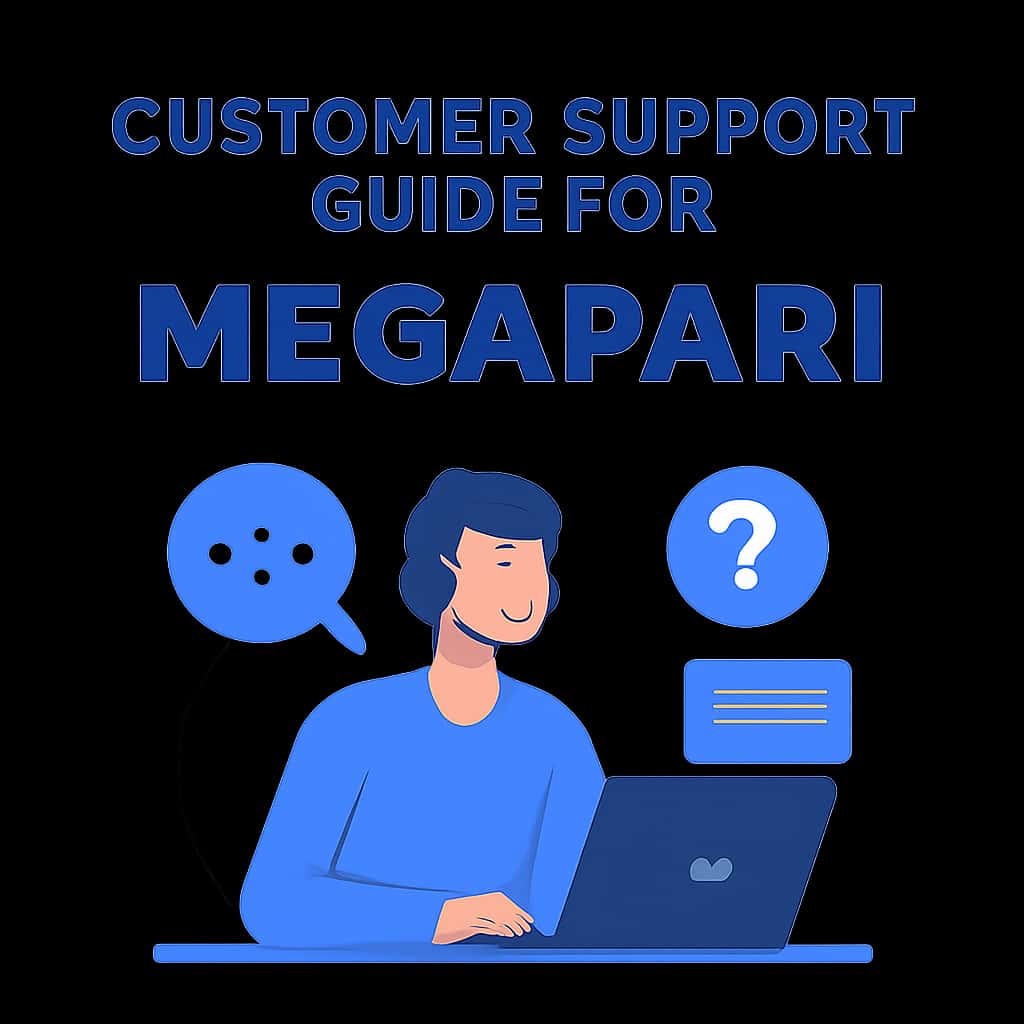 A diagram illustrating support options in the Customer Support Guide for Megapari.