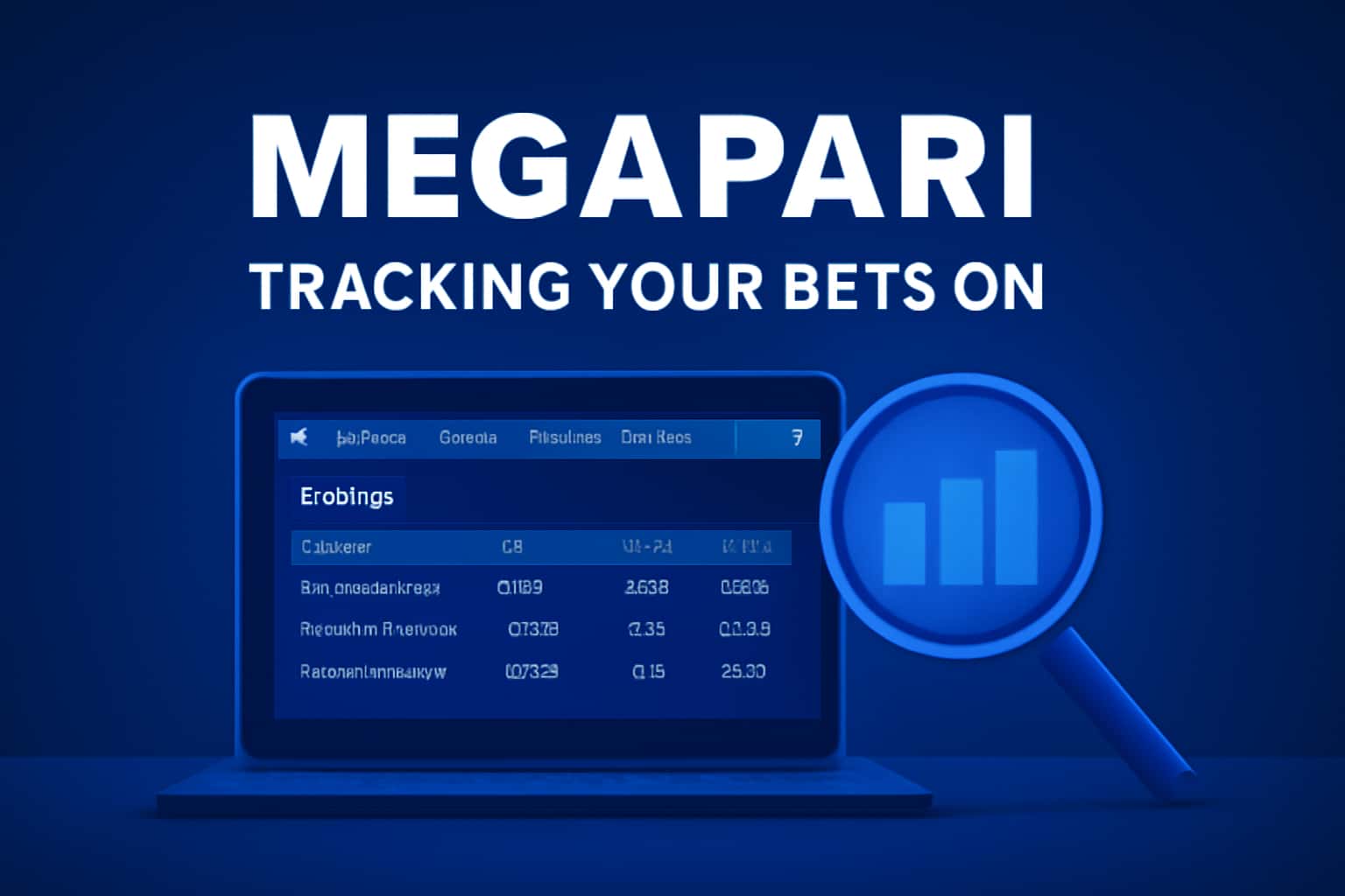 Futuristic design showcasing the concept of tracking bets on Megapari.